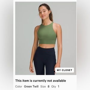 lululemon Energy High-Neck Longline Tough Bra Medium Support B-D Cups